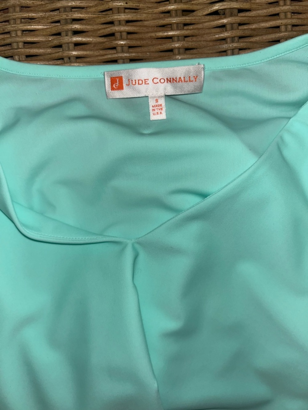 NEW Jude Connally Women’s V-Neck Aqua Bell Sleeve Blouse Sz S - Picture 5 of 5
